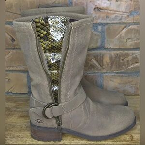 UGG Australia 1005435 Women SILVA Suede Leather Knee High Boots Brown  size7